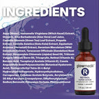 Glowmedik retinol serum bottle with ingredient list on a purple background