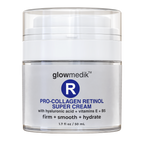 Glowmedik Pro-Collagen Retinol Super Cream jar on a white background