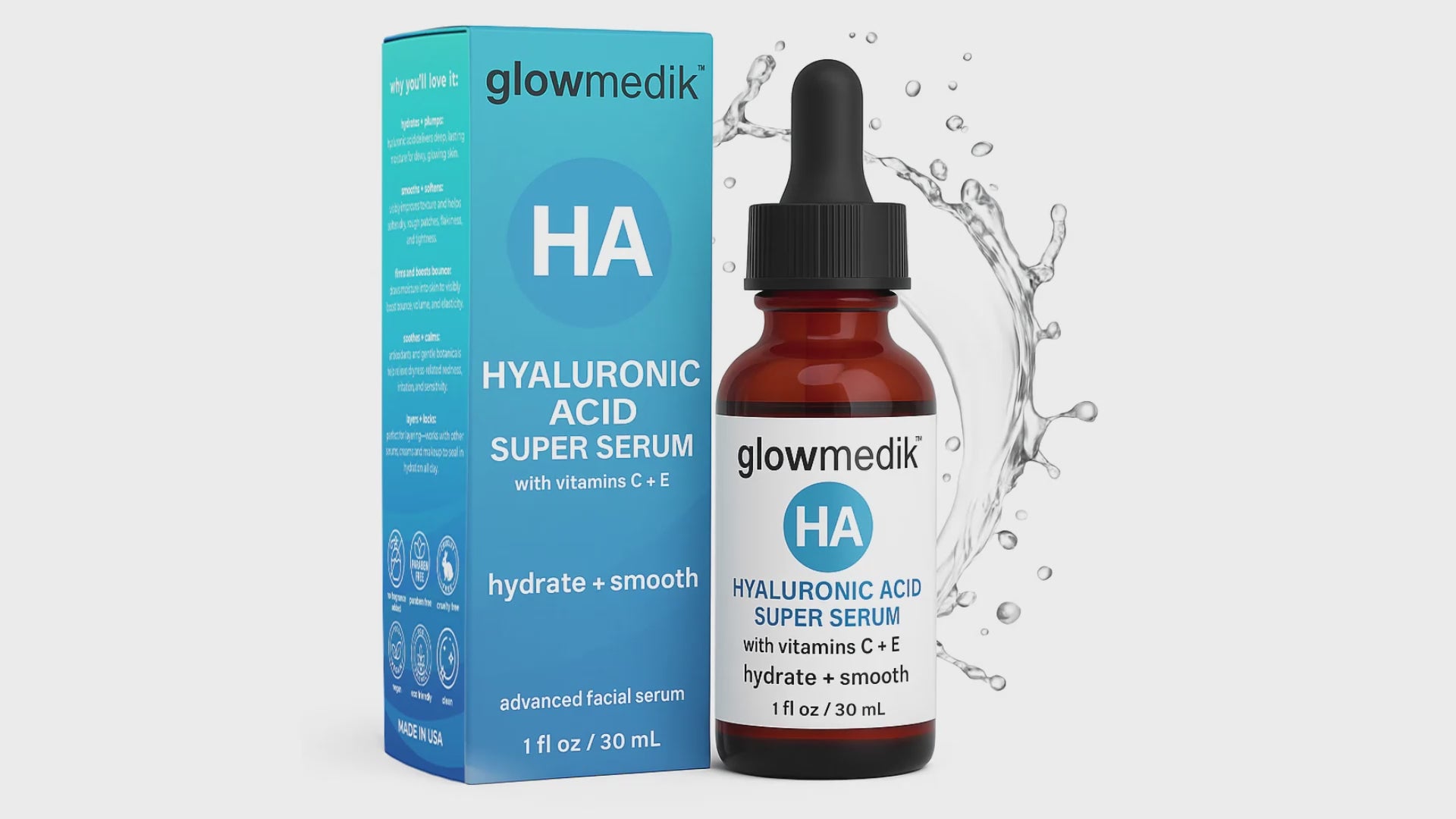 Hyaluronic acid product video with music